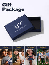 U7 Memorial Photo Locket Necklace, Women Silver Heart Pendant with Engrave