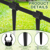 Quzzil 50 Pcs Irrigation Drip Support Stakes 1/2 Inch Tubing Hose Holder, Pipe Universal Drip Lines Tubing Hose for Gardening Patio Lawn Irrigation Growing