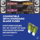 Blue Sea Systems ST Blade Fuse Block Dual 12 Circuit with Ground and Cover, 100 Amps, 5032