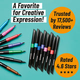 BODYMARK Temporary Tattoo Markers, 8-Count Color Collection, Skin-Safe