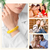 Landical 4 Pcs Colorful Square Acrylic Resin Bangle Bracelet Wide Geometric Irregular Wristbands Women(Classic Colors)