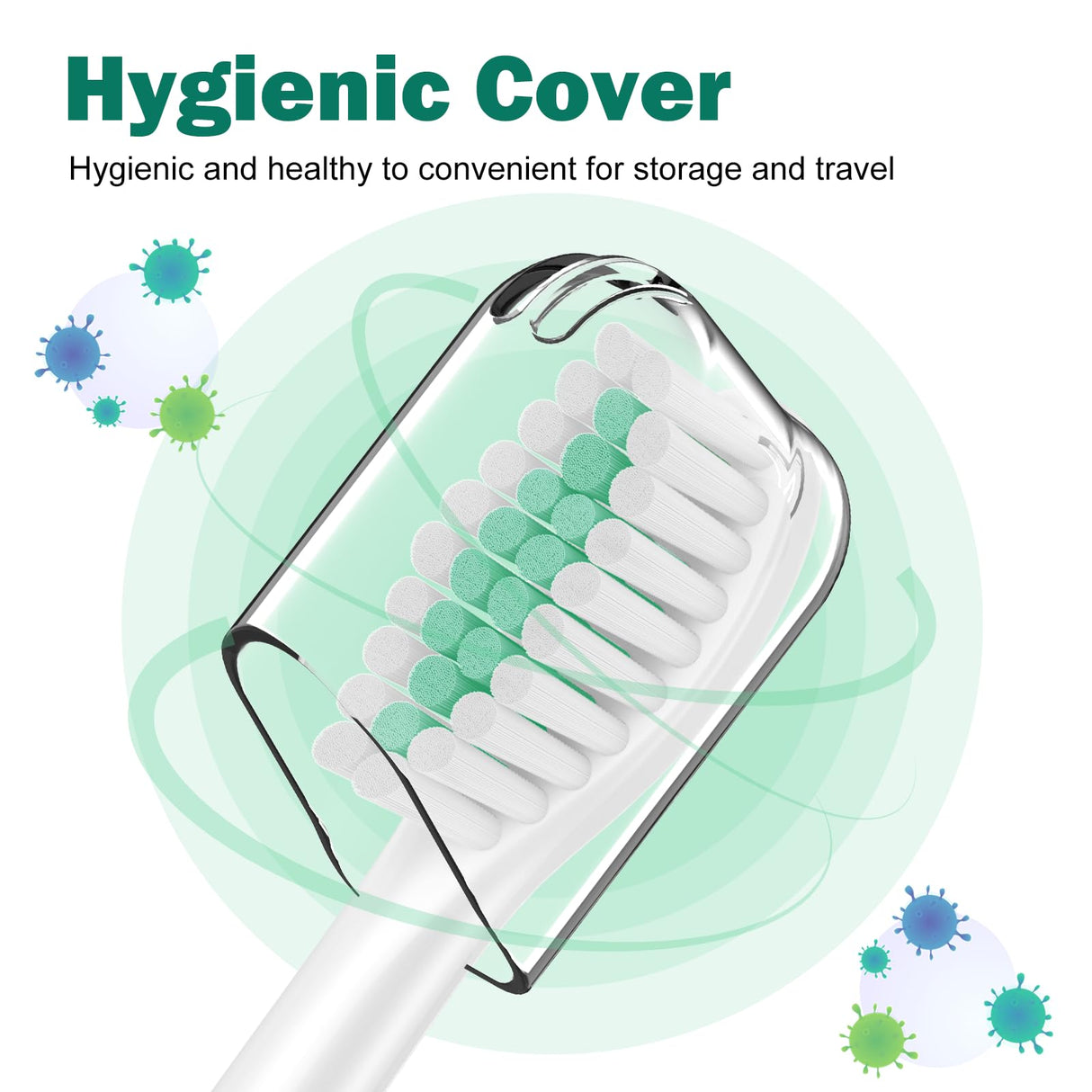 Replacement Toothbrush Heads for Philips Sonicare E-Series/Essence/Xtreme/Elite and Other Screw-on Models, 4 Pack, Dupont Bristles for Effective Cleaning