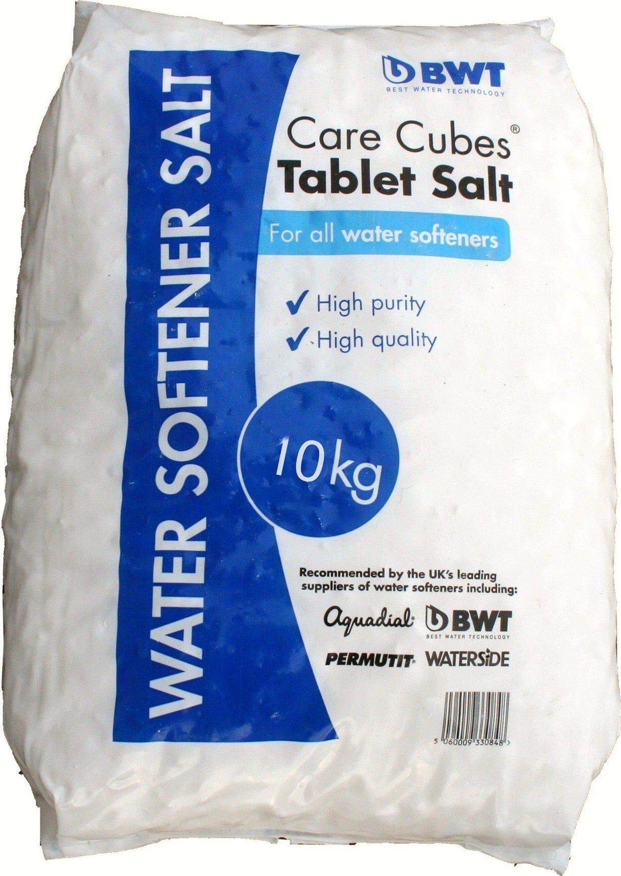 2X BWT Cure Cubes Water Softener Salt Tablets 10kg Bag - 10TAB Food Grade Salt