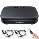 MERACH Vibration Plate Exercise Machine for Women Men With 2 Tension Ropes, LED Display - Workout Equipment for Home