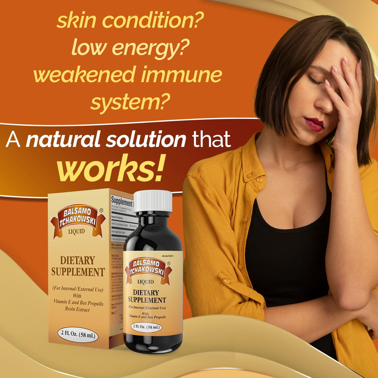 Balsamo Tchakowski Immune Support Supplement - Rich in Antimicrobial Properties, Boosts Immune System, Enhances Oral Health, Promotes Skin Health, Rich in Antioxidants - Size 2 Fl Oz, 2-Pack