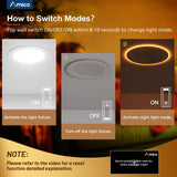 Amico 12 Pack 4 Inch 5CCT LED Recessed Ceiling Light with Night Light, 2700K/3000K/3500K/4000K/5000K Selectable Ultra-Thin Lighting, 10W=90W, 700LM, Dimmable Canless Wafer Downlight - ETL&FCC