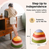 Tiny Land Stepping Stones for Kids, 5pcs Non-Slip Balance Toddler Toys