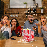 YESMONA 100 Pcs Flat Bottom Popcorn Bags, 2 oz Paper Popcorn Bags for Family Movie Night Baseball Themed Carnival Christmas Birthday Party