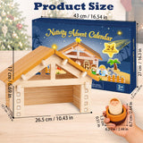 Wooden Nativity Advent Calendar 2026 for Kids, Nativity Scene Set Gifts