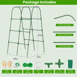 Cucumber Trellis for Raised Bed, U-Shape Garden Trellis for Climbing Plants Outdoor, Metal Arch Vegetables Trellis, Plant Support for Grape Vine Beans Squash Peas Flower