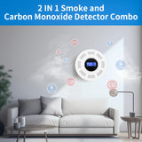 GiiHoo Smoke and Carbon Monoxide Detector Combo Powered by Battery, 2 in 1 CO & Smoke Alarm with LED Warning Light Indicators for Home, Travel, RV, Garage (5 Pack)