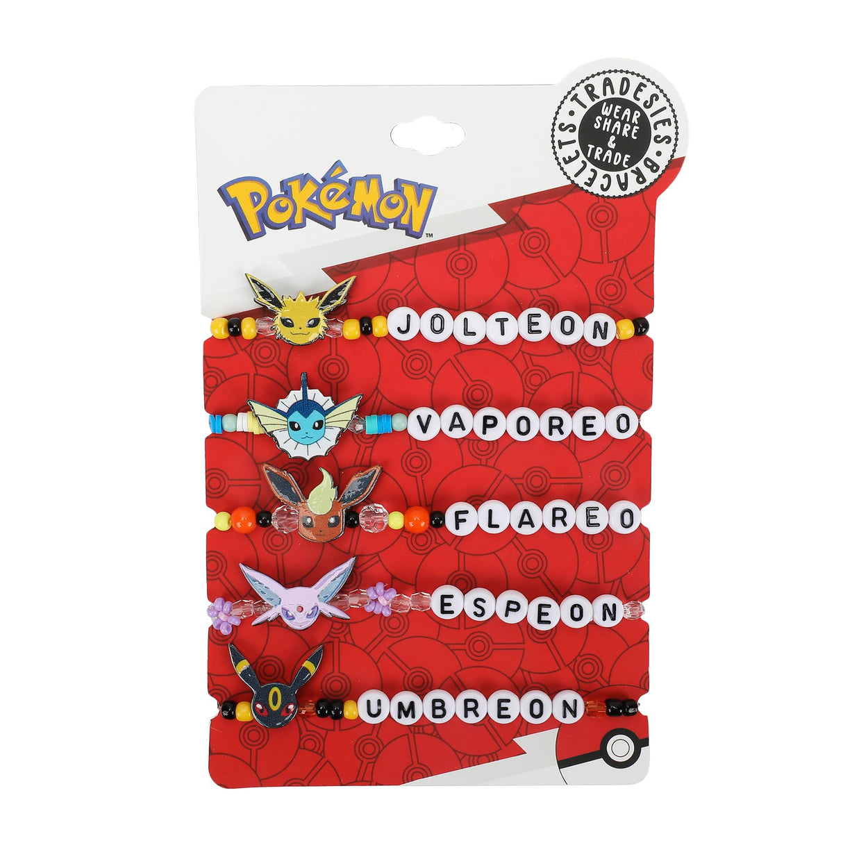 Bioworld Pokemon Eeveelutions Friendship Tradesies Bracelet Set