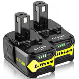 Ultraxxis 2 Packs 8.0Ah High Capacity Replacement for Ryobi 18v Battery P108 P104 P105 P102 P103 P122 P109 Li-ION Compatible with Ryobi 18V ONE+ System Cordless Power Tools and Charger