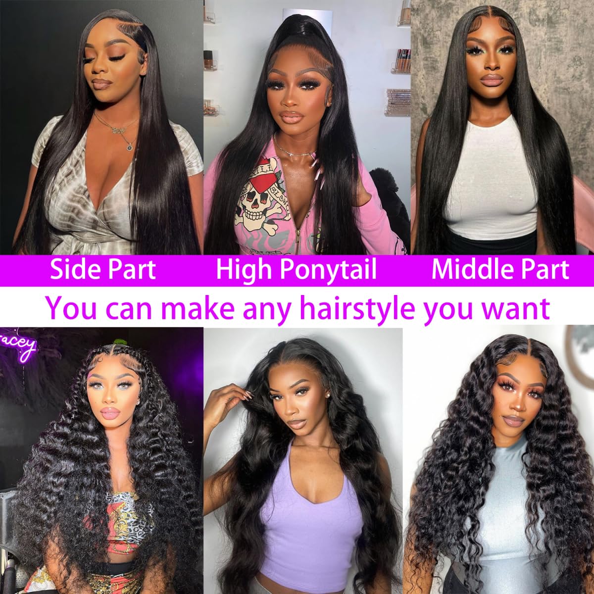 Amyes 30 Inch Straight Lace Front Wigs Human Hair 13x4 HD Lace Wigs 200% Density Brazilian Virgin Hair Glueless Wigs for Women Pre Plucked with Baby Hair Natural Black