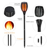 Aityvert Upgraded Solar Torch Lights 43 inches Flickering Dancing Flames Waterproof Outdoor Landscape Decorations Lighting Dusk to Dawn Auto On/Off Solar Lights for Halloween Christmas 2-Pack