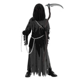 Spooktacular Creations Glowing Eyes Grim Reaper Costume for Kids, Halloween Costume for Boys, Halloween, Dress-up Party