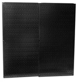 Wall Control 30-P-3232B Black Metal Pegboard Pack - (2) 32" Tall x 16" Wide Black Pegboards