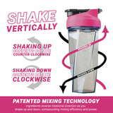 HELIMIX 2.0 Vortex Blender Shaker Bottle Holds upto 28oz | No Blending Ball or Whisk | USA Made | Portable Pre Workout Whey Protein Drink Shaker Cup | Mixes Cocktails Smoothies Shakes | Top Rack Safe