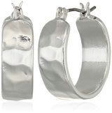 Nine West Small Hoop Silver Earrings for Women - 0.78in Click-Top Hoops in Silver Tone Finish - Lightweight Zinc & Brass Jewelry for Everyday Wear, Work & Casual Style