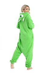 Wishliker Unisex Adult Mike Onesie Pajamas Animal Onesies Women Men Christmas Halloween Cosplay Costume Sleepwear Green