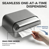 interhasa! Commercial Paper Towel Dispenser Wall Mount - ADA Compliant Multifold Trifold & C-Fold Hand Towel Holder for Restroom, Office, Clinic. Lockable, No-Drill ABS, 10.8" L x 3.5" W x 8" H