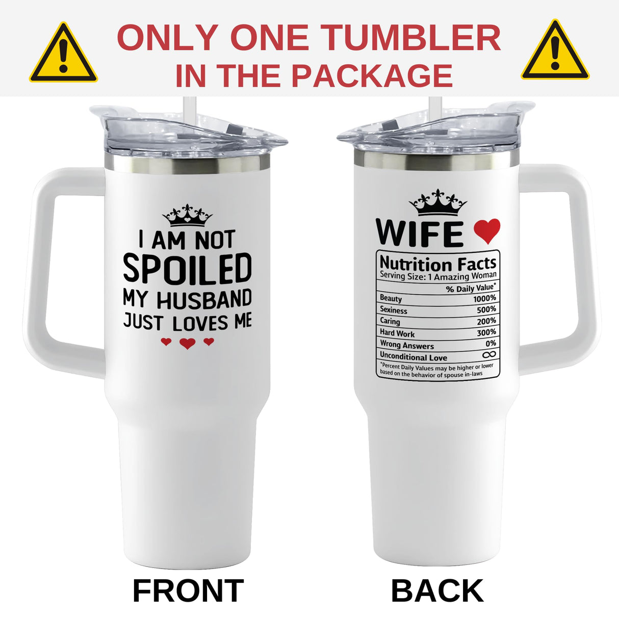 KatAndNat Gifts for Wife - Wife Gifts for Her - Wedding Anniversary for Women, Birthday, Valentines, Mothers Day, Christmas Gift for Her - Romantic Love Gift ideas - 40 Oz Stainless Steel Tumbler