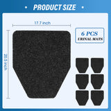 6Pcs Urinal Mats for Men Bathroom Commercial Floor Mats Pads for Mens Room Non Slip Splash Toilet Bulk Washable Disposable Large Color Grey 17Inch x 20.5Inch