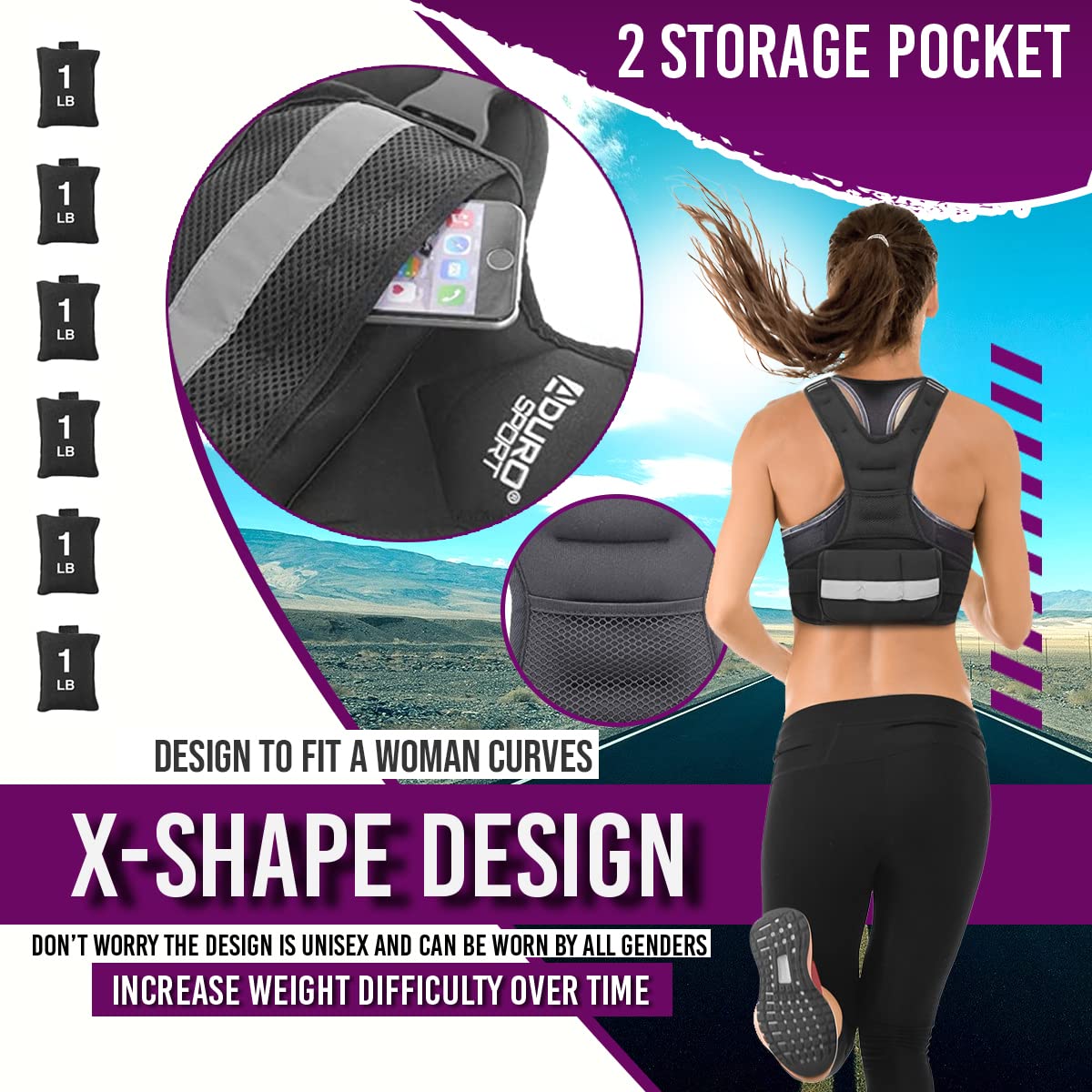 Aduro Sport Weighted Vest - Thumbnail 5
