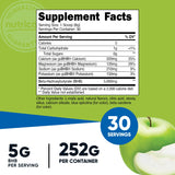 Nutricost BHB Salts Drink Mix (30 Servings, Green Apple Flavored) (5G BHB Per Serving) - 0G Total Sugars, Vegetarian Product