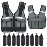 Adjustable Weighted Vest Weights Set: Sportneer 2-18 lbs/2-42 lbs Body Weight Vests 16 In 1 Fast Adjust Running Vest for Men Women Gym Home Workout Fitness Strength Training 2-18/42 lbs Removable