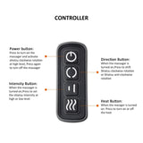 Snailax Cordless Massager - Shiatsu Neck and Shoulder Massager with Heat, Portable, Lumbar, Back Electric Massage Pillow, Christmas Gift