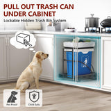 ANASTA Under Sink Trash Can Pull Out Trash Hidden for 30-50 Qt 7-13 Gallon