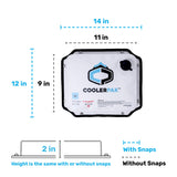 CoolerPak 7lb Refillable Reusable Ice Pack - Stainless Snaps - Cold for Days - Non-Toxic, Leakproof, Suitable for Potable Drinking Water & Cold Plunge - Built Tough, Roll Up for Easy Storage