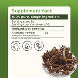 bixa BOTANICAL Pellitory Root Powder | Anacyclus pyrethrum/Akarkara | Ayurvedic Herbal Supplement | 200 GMS / 7 OZ | Gluten Free, Non-GMO, Steam Treated, Vegan, 100% Pure.