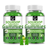 (2 Pack) Soursop Graviola Gummies - 2200mg Extra Strength Soursop Leaves Extract w/Sea Moss Extract 200mg, Zinc & Vitamin C - Supports Immunity, Liver & Digestive, Gluten Free, Vegan, 120 Gummies