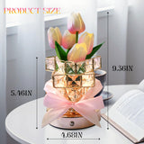 NuuNuy Mother's Day Gifts for Her, Birthday Gifts for Women,LED Tulip Cordless Night Light Dimmable Crystal Base with USB Charge, Small Night Light Home Decor,Gift for Xmas,Housewarming