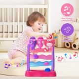 Toys for 1 2 Years Old, Interactive Feeding Toy with Music, Montessori Toys for Boy Girl, Musical Cause and Effect Game for 12-18 Months, Christmas Birthday Gifts for Baby Toddlers Age 1-2