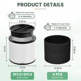 90304 Replacement Filter Kit Compatible with Shop Vac Cartridge Filter 90350 90304 90333 90585, Fits Most 5 Gallon and above Wet Dry Vacuum Cleaner (2+2+4+1)