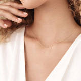 WishChic 18k Gold Plated Chain Necklace for Women, 1.1mm Dainty Cable Chain Gold Chain for Women Sturdy & Non Tarnish Gold Necklace Women, 20 Inches