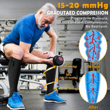 CASMON 15-20mmHg Zipper Compression Socks for Women and Men, Knee High Compression Stockings, Medical Closed Toe Support Socks for Varicose Veins, Post-Surgery, Swelling, Nurses, Pregnancy (1 Pair)