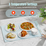 Warming Mat for Food, Food Warming Mat,Electric Warming Tray for Buffets, Fast Heating Silicone Food Warming Mat for for Countertop Parties Home Travel Gatherings Blue