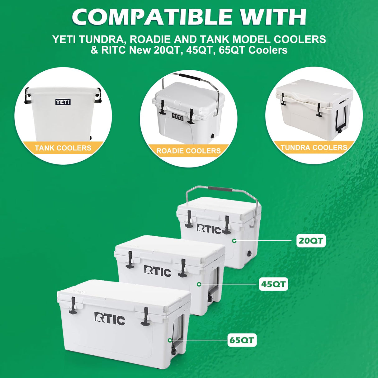 WADEO Cooler Drain Plug Hose Connection Kit with 6FT Garden Hose and Shut Off Valve for Yeti, Rtic Coolers