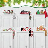 Qunclay 6 Pcs Christmas Door Corner Frame Decoration Christmas Door Topper