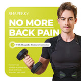 SHAPERKY Posture Corrector for Back Support: Relief Shoulder Lumbar Upper Lower Pain for Hunchback Scoliosis - Adjustable Back Brace for Women & Men (Small/M)