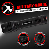LED Flashlight High Lumens, Tactical Flashlight Battery Powered (Batteries Not Included), Bright Handheld Flashlight for Camping, Hunting, Home, Security, Hiking, Walking at Night & Emergency Use
