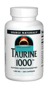 Source Naturals Taurine, Soothing Neurotransmitter*, 1000mg - 240 Capsules