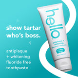 Hello Antiplaque and Whitening Fluoride Free Toothpaste, 3 Pack, 5 oz