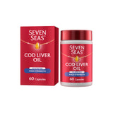 Seven Seas Cod Liver Oil High Strength With Omega 3 Plus Vitamins D & E 120 Capsules