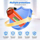 TQTHL Battery for Xiaomi Roborock S5, S5 Max, S50, S6, S6 MaxV, S7, Q7 Max V Ultra Pure, Q5 Q5 Max Q5 Pro, Brr-2p4s-5200s, Mijia 1st and 2nd Generation Robot Hoover（Not for Roborock Qrevo ）