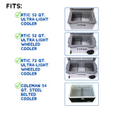 52/72 Qt. Cooler Basket for RTIC 52 or 72 Qt Ultra-Light Coolers - Fits Coleman 54 Qt Steel Belted Cooler - Compatible with Dividers, Inserts, Straps, Locks, and Other RTIC Cooler Accessories
